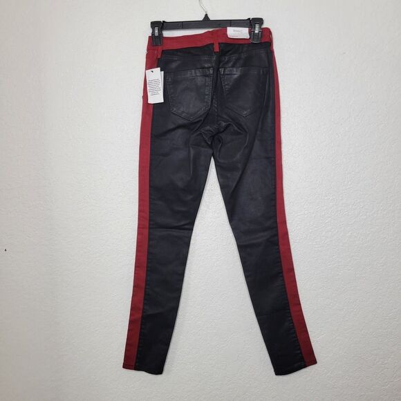 Skinnygirl Jeans The Skinny Marie Sky Black Red Coated Skinny Mid-Rise Size 25/0 - Picture 3 of 10